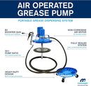 Macnaught Air Operated Grease Pump for 35 lb./ 20L / 5 Gal. Containers - PN
