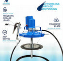 Macnaught Air Operated Grease Pump for 35 lb./ 20L / 5 Gal. Containers - PN