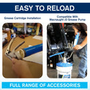 Macnaught Grease Gun is easy to reload with grease cartridge installation and compatible with Macnaught J3 Grease Pump