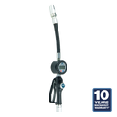 High volume oil control gun with flexible extension and manual non-drip nozzle