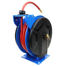 Retractable M3 Heavy Duty Slow Retraction w cover Air Water Hose Reel 1/2” x 50 ft Hybrid Polymer Hose