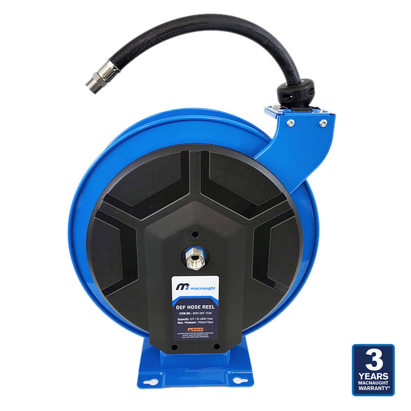 Retractable M3 Heavy Duty Slow Retraction UREA/DEF Reel ¾” x 30 ft – 3 Years Warranty