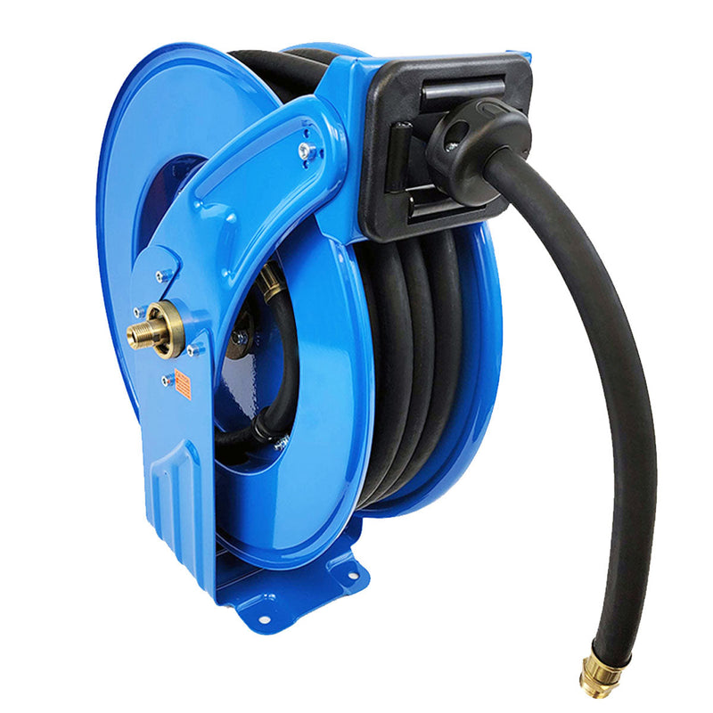 Retractable M3 Industrial Grade Air Water Hose Reel, Standard Retraction 1/2” x 50 ft – Macnaught