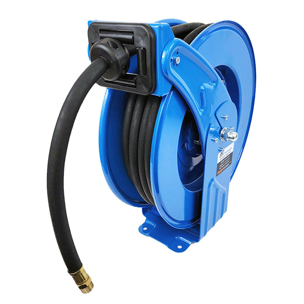 Retractable M3 Industrial Grade Air Water Hose Reel, Standard Retraction 1/2” x 50 ft – PN# M3D-AW-5050