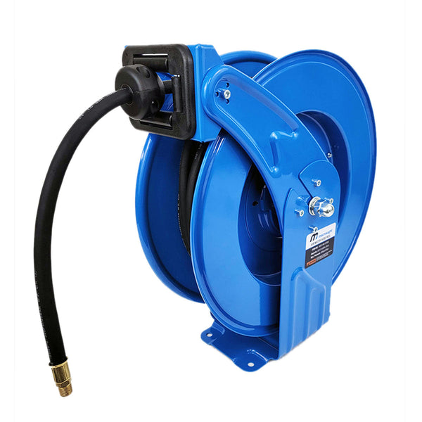 Retractable M3 Industrial Grade Air Water Hose Reel, Standard Retraction 3/8” x 50 ft – PN# M3D-AW-37550